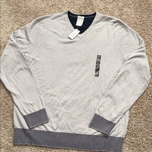 Banana Republic Reversible V-Neck Sweater | Gray | NWT | Modern Fit | Men’s M